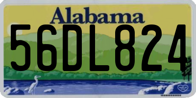 AL license plate 56DL824