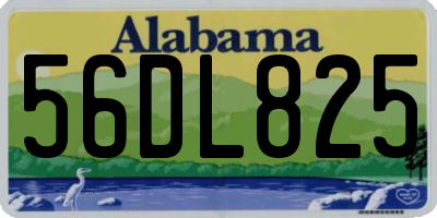 AL license plate 56DL825
