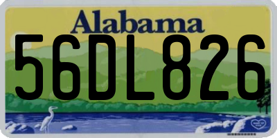 AL license plate 56DL826
