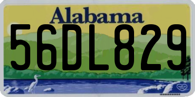 AL license plate 56DL829
