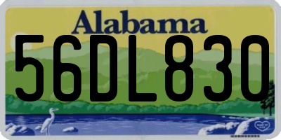 AL license plate 56DL830