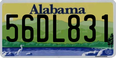 AL license plate 56DL831