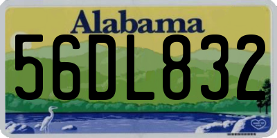 AL license plate 56DL832
