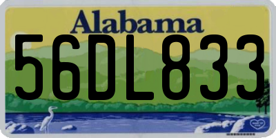 AL license plate 56DL833