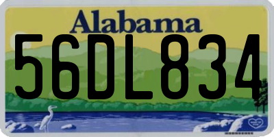 AL license plate 56DL834