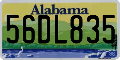 AL license plate 56DL835