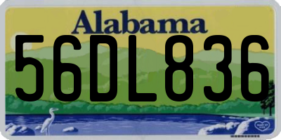AL license plate 56DL836