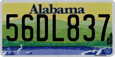 AL license plate 56DL837