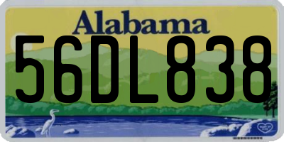 AL license plate 56DL838