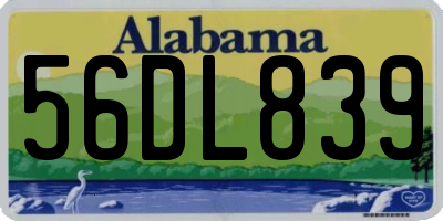 AL license plate 56DL839