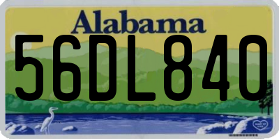AL license plate 56DL840