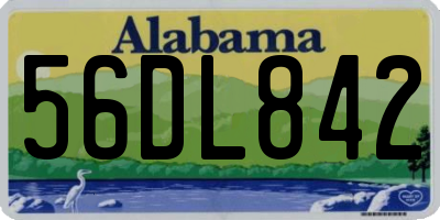 AL license plate 56DL842