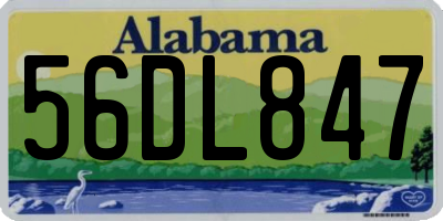 AL license plate 56DL847