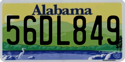 AL license plate 56DL849
