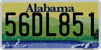 AL license plate 56DL851