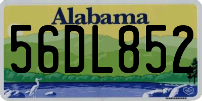 AL license plate 56DL852