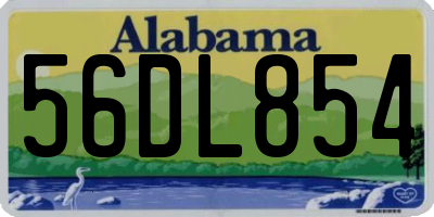 AL license plate 56DL854