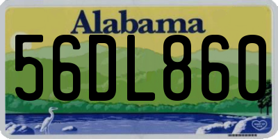 AL license plate 56DL860