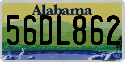 AL license plate 56DL862