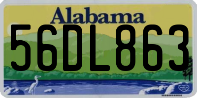 AL license plate 56DL863