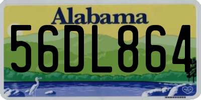 AL license plate 56DL864