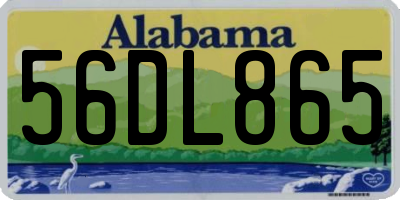 AL license plate 56DL865