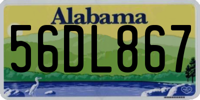 AL license plate 56DL867