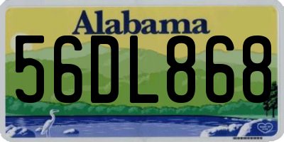 AL license plate 56DL868