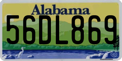 AL license plate 56DL869