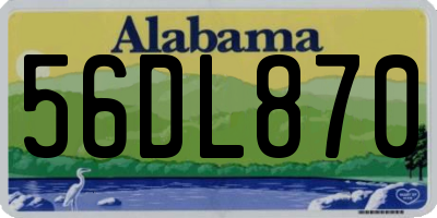 AL license plate 56DL870