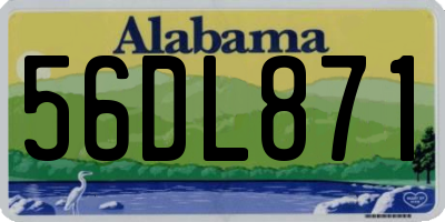 AL license plate 56DL871