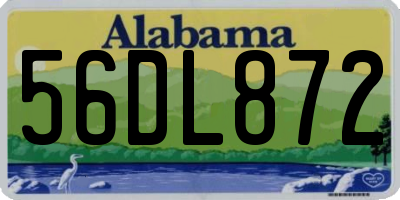 AL license plate 56DL872