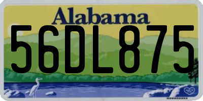 AL license plate 56DL875