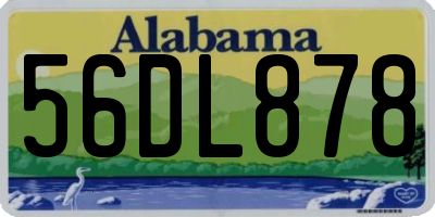 AL license plate 56DL878