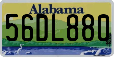 AL license plate 56DL880