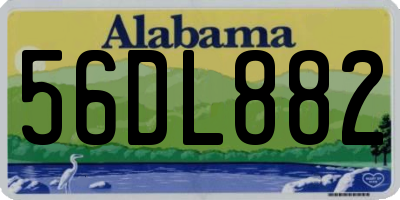 AL license plate 56DL882