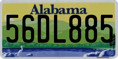 AL license plate 56DL885