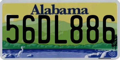 AL license plate 56DL886