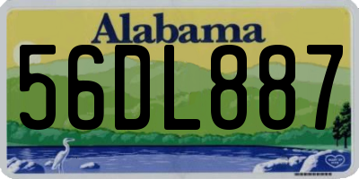 AL license plate 56DL887