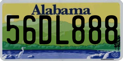 AL license plate 56DL888
