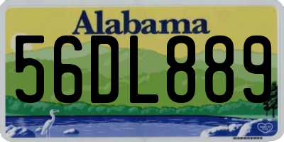 AL license plate 56DL889