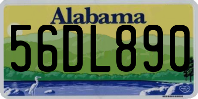 AL license plate 56DL890