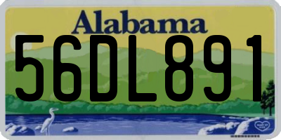 AL license plate 56DL891
