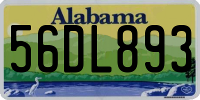 AL license plate 56DL893
