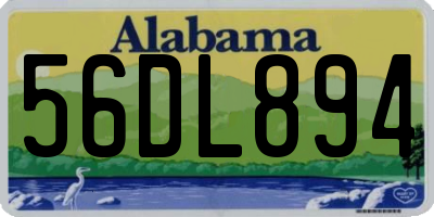 AL license plate 56DL894