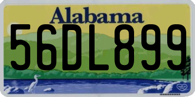 AL license plate 56DL899