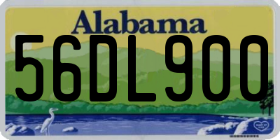 AL license plate 56DL900