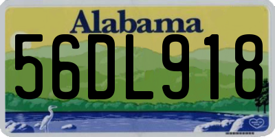 AL license plate 56DL918
