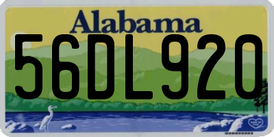 AL license plate 56DL920