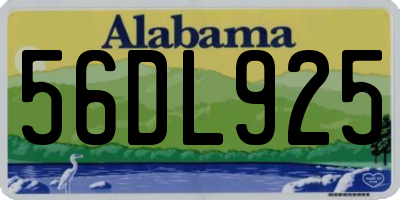 AL license plate 56DL925